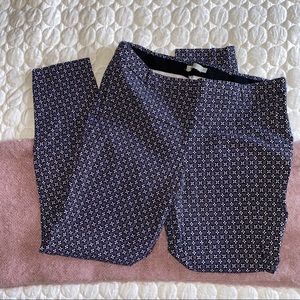 Navy pants with floral design